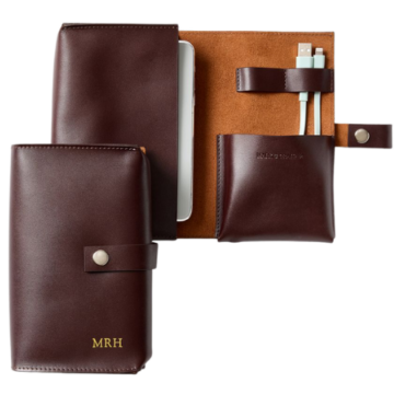 Leather Travel Tech Organizer Mark and Graham