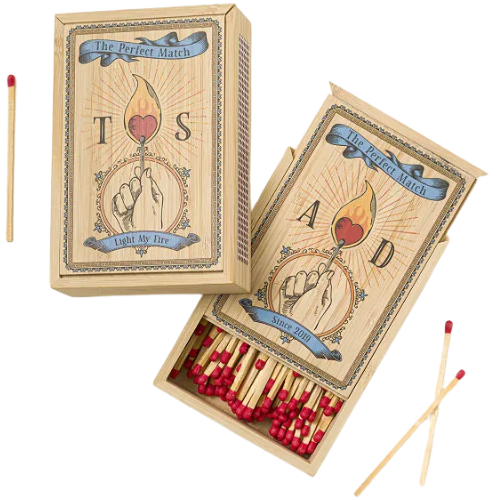 Perfect Match Personalized Wood Matchbox Uncommon Goods