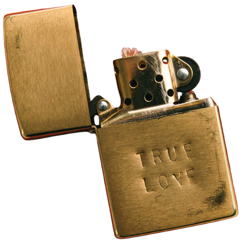 Hand Stamped "true love" Zippo Lighter Imogene + Willie