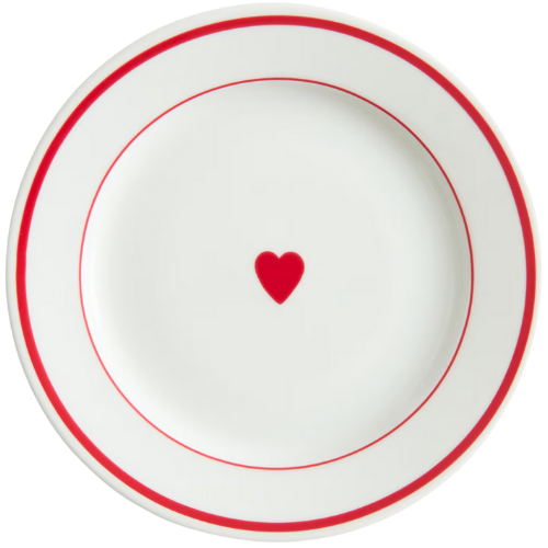 H&M (US + CA) Medium-Sized Porcelain Plate heart