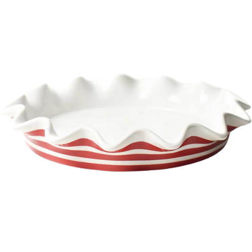 Stripe Ruffle 8 Pie Dish Red Wayfair