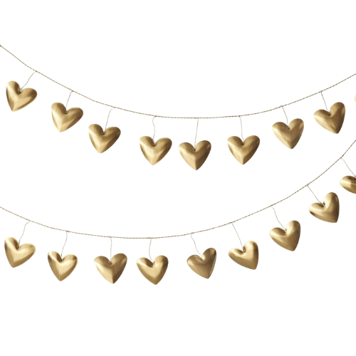 Target Valentine's Day Silver Metal Hearts Garland - Threshold
