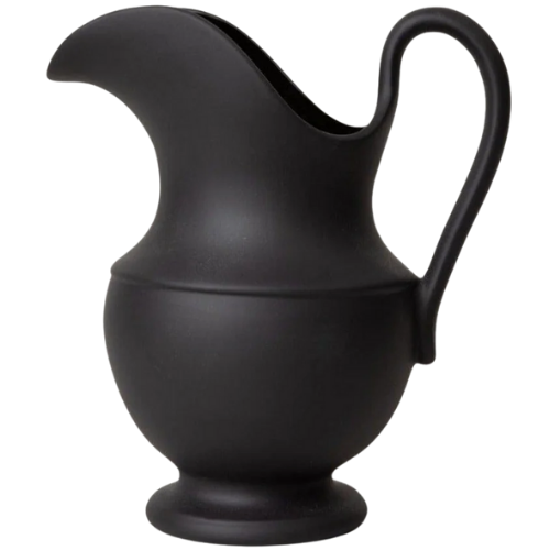 Afloral Black Stone Vase Pitcher