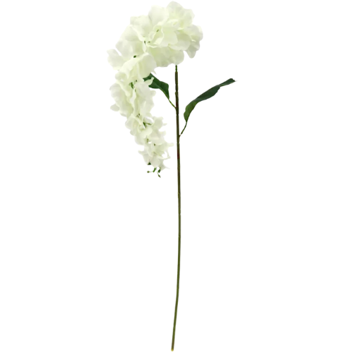 White Hanging Hydrangea Floral Stem, 26"