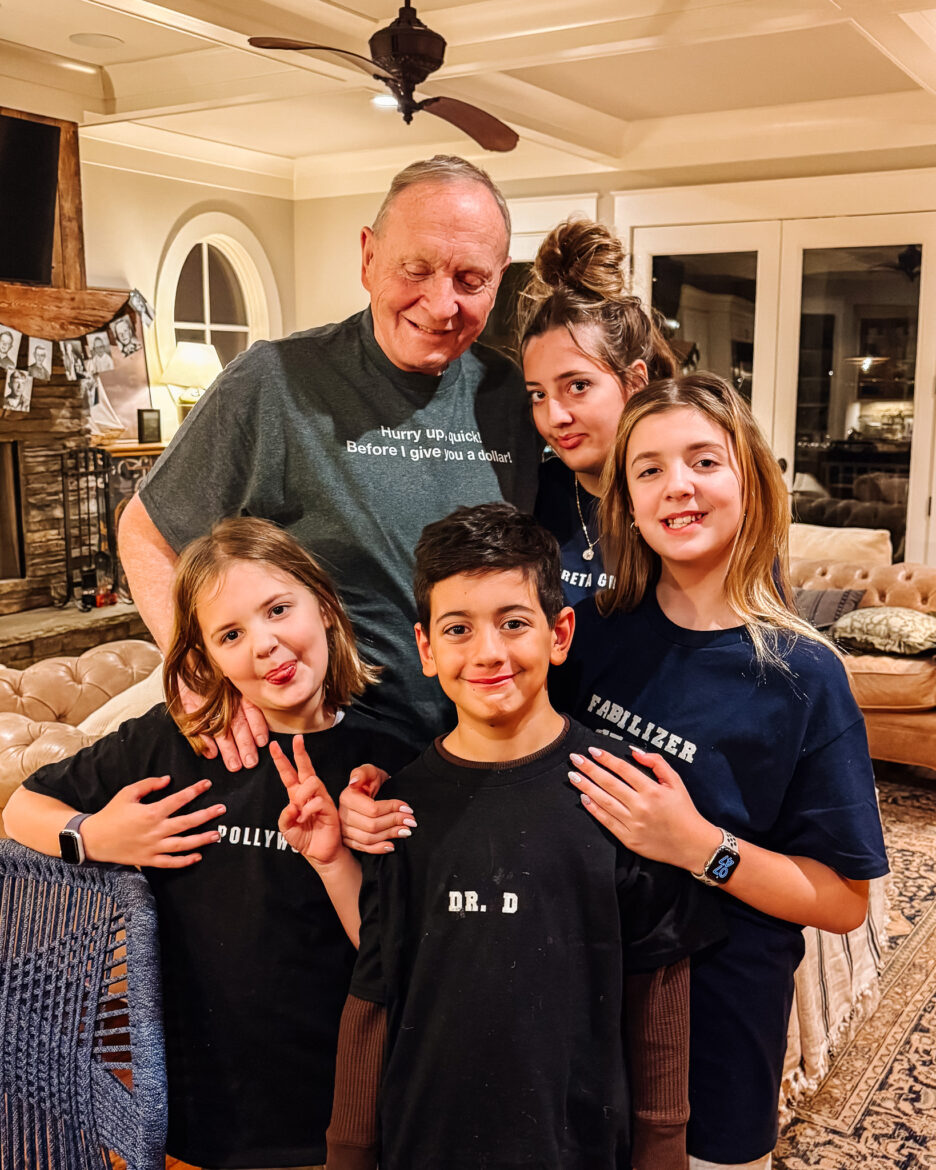 Julia's dad with his grandkids