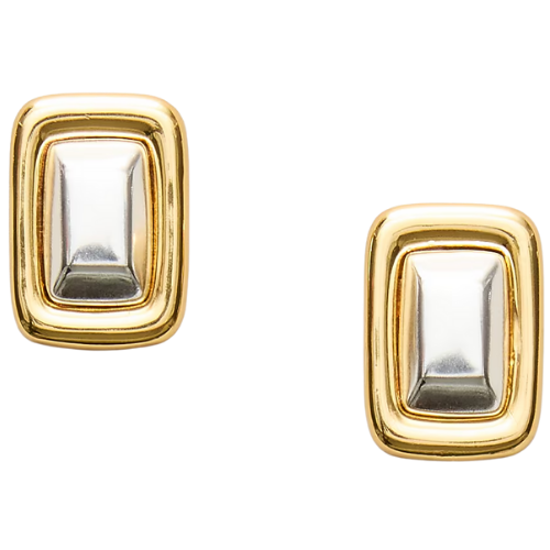 J. Crew US Mixed-metal square earrings