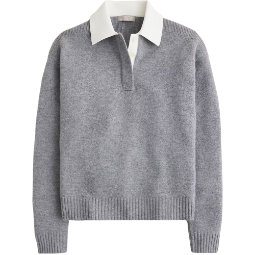 J. Crew US Relaxed sweater-polo in vintage wool