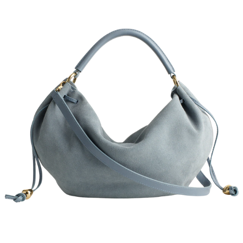 Madewell The Camren Gathered Shoulder Bag in Suede