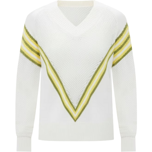 Tuckernuck (US) White Emaline V-Neck Pullover