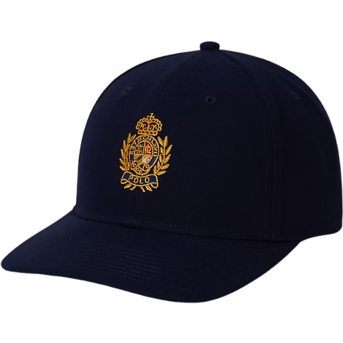 Crest-Embroidered Twill Ball Cap Ralph Lauren