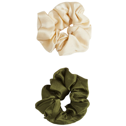 H&M 2 Pack Silk Scrunchies