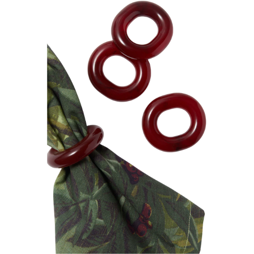Tuckernuck (US) Cranberry Catena Link Napkin Rings Set of 4