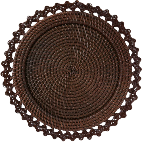 Tuckernuck (US) Dark Brown Rattan Intertwined Placemat (Set of 4)