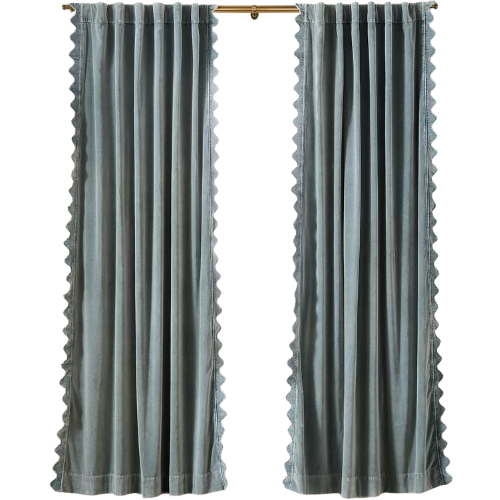 Anthropologie (US) Trova Velvet Scalloped-Edge Curtain