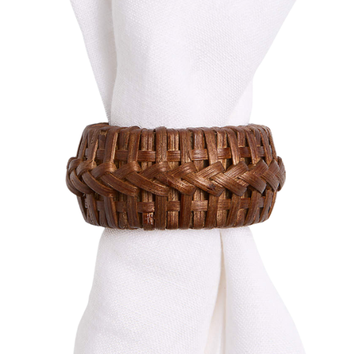 Crate & Barrel Artesia Braided Rattan Napkin Ring