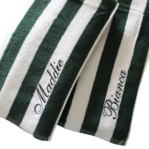 Etsy (US) Cabana Stripe Beach Towel | Custom Towel Personalized