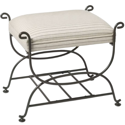 Target Metal Ottoman Performance Stripe Fabric - Threshold