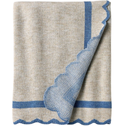 Scalloped Edge Throw Blue - Threshold™ designed with Studio McGee blanket Target