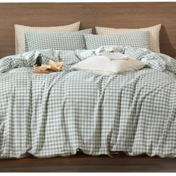 MooMee Gingham Duvet Cover Set Amazon bedding