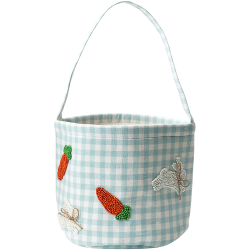 McGee & Co. (US) Blue Gingham Carrot Easter Basket