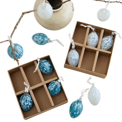 Ballard Designs, Inc. Confetti Glass Easter Eggs - Set of 6