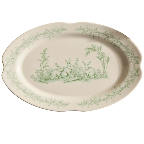 Anthropologie (US) Bunny Toile Stoneware Serving Platter