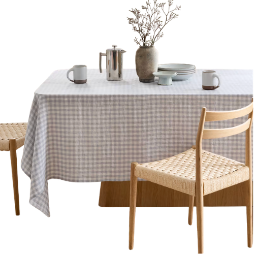 Quince European Linen Gingham Tablecloth