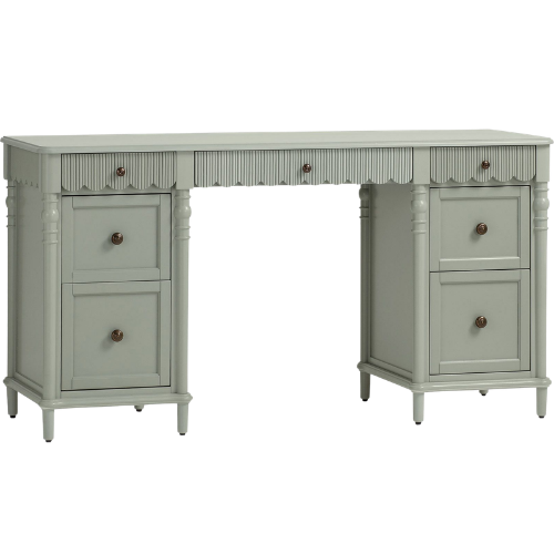 Pottery Barn Teen Chris Loves Julia Scallop Storage Desk Stone Green