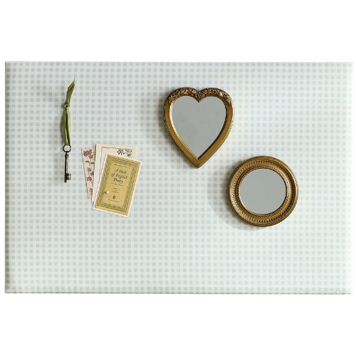 Pottery Barn Teen Chris Loves Julia No Nails Pinboard - Green Gingham
