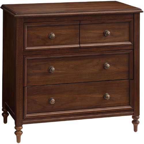 Pottery Barn Kids Chris Loves Julia Turned Wood 4-Drawer Dresser