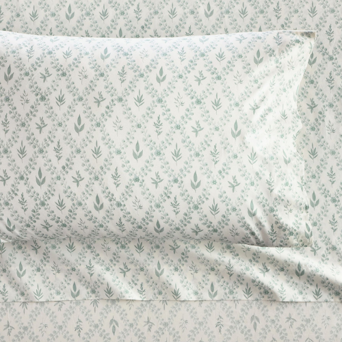 Pottery Barn Kids Chris Loves Julia Floral Trellis Organic Sheet Set