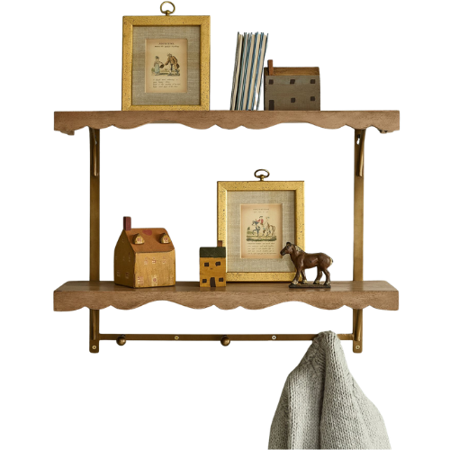 Pottery Barn Kids Chris Loves Julia Metal and Wood Tiered Shelf