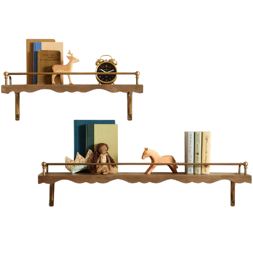 Pottery Barn Kids Chris Loves Julia Metal and Wood Shelving