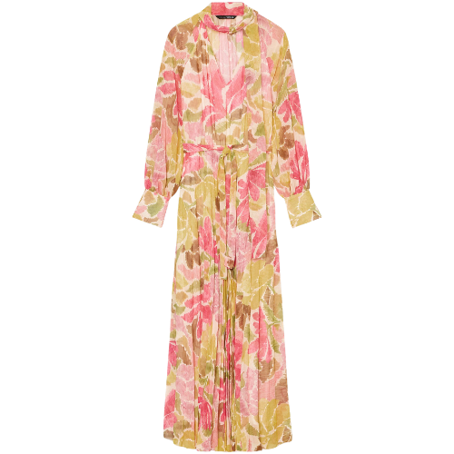 Floral Print Bow Belt Dress