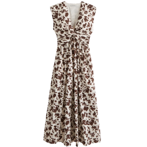 Twist-Front Maxi Dress