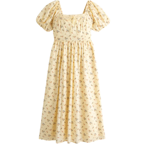 A&F Emerson Puff Sleeve Midi Dress