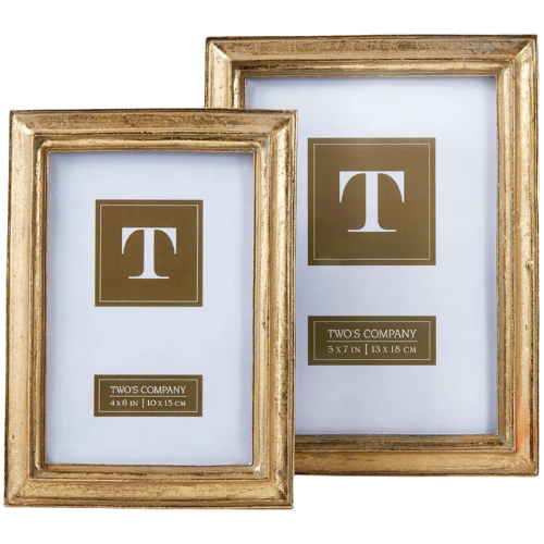 Abby Gold Beveled Picture Frame - Set of 2 Wayfair