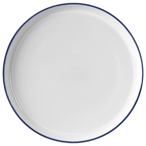 Target 10.5" Stoneware Dinner Plate Blue Rim - Threshold