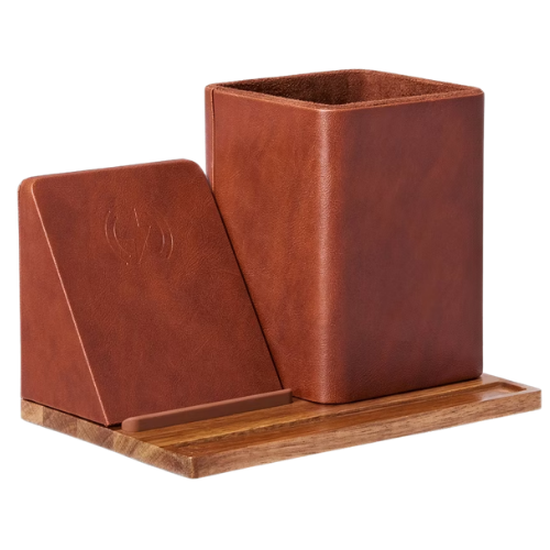 Target Wireless Charging Stand & Pencil Cup Dark Brown - Threshold