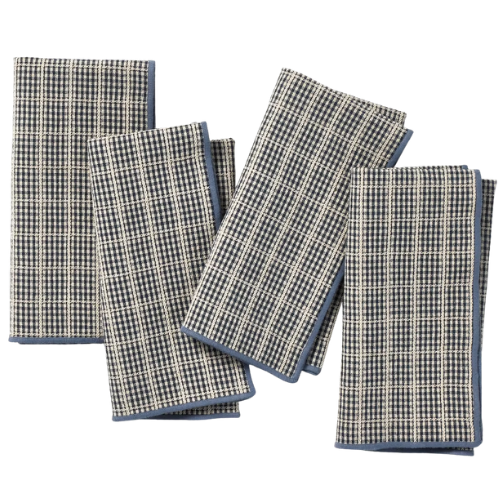 Target Set of 4 Plaid Cloth Napkins Navy - Hearth & Hand™ with Magnolia