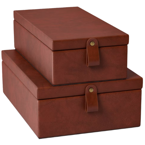 Target Faux Leather Storage Box Set - Threshold