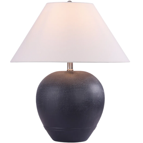 Ceramic Table Lamp with Pleated Shade