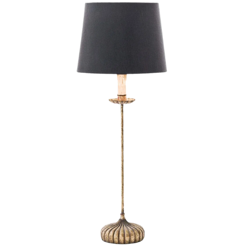 Clove Stem Buffet Table Lamp With Black Shade