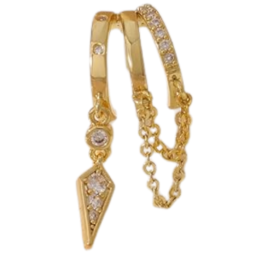 Amazon Triple Huggie Earrings
