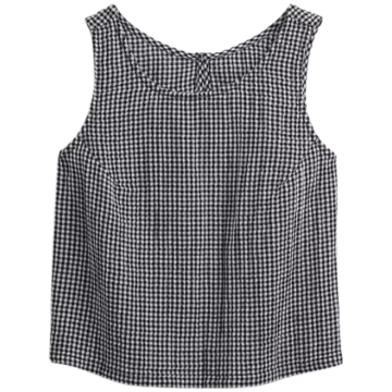 Cotton Gauze Racer Shell Tank Top
