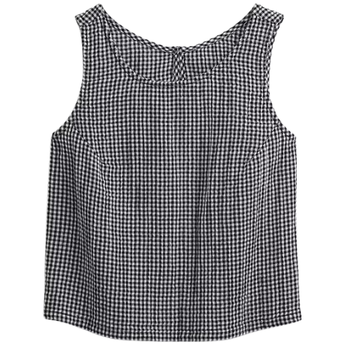 Gap (US) Cotton Gauze Racer Shell Tank Top gingham