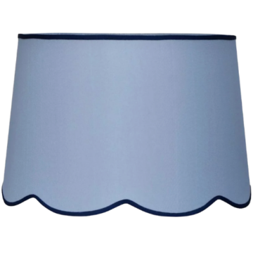 Blue & Navy Scalloped Medium Lamp Shade
