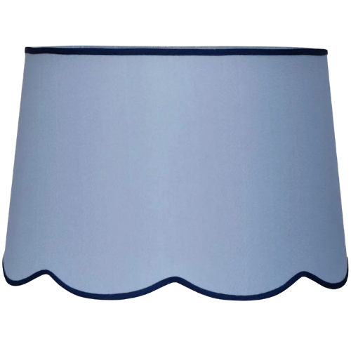 Blue & Navy Scalloped Medium Lamp Shade At Home