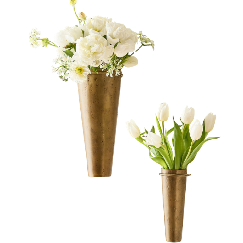 Chris Loves Julia Wall Mounted Vases Brass Pottery Barn
