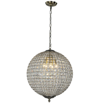 Jaemir French Retro Globe Crystal Chandelier in Antique Bronze Wayfair